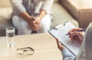 person in counseling talking with a therapists about anxiety and anxiety treatment in Savannah, GA