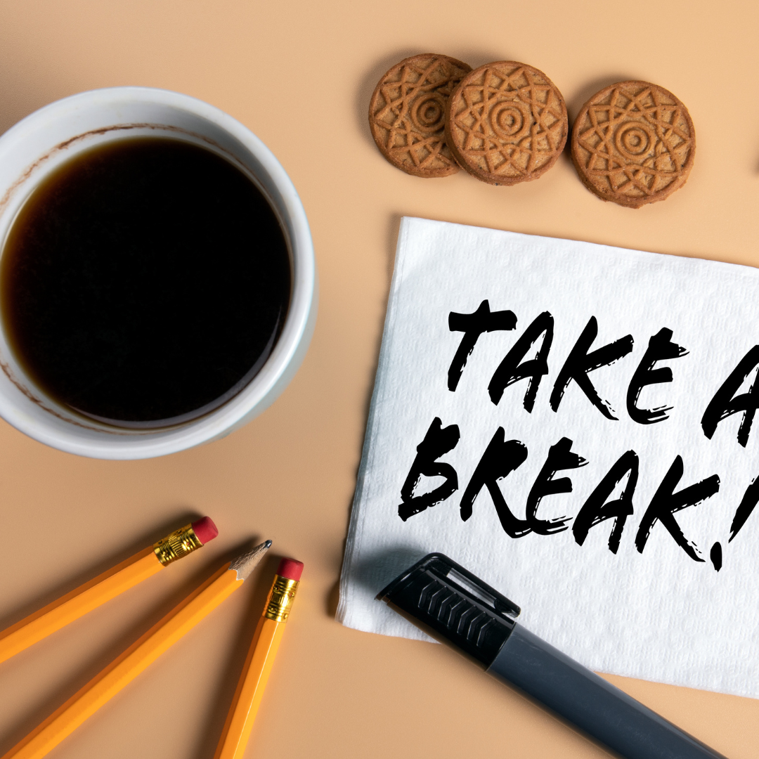 This image of coffee and a notepad is about taking breaks and not feeling guilty, which is something that therapists in Savannah, GA can offer support with. Learn more by searching for a counselor near me to learn more about Savannah counseling today.