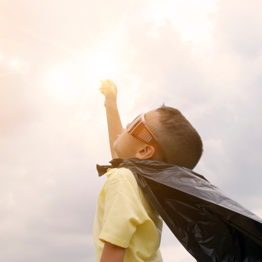 Child is dressed as a superhero. Many children get scared during Halloween. Learn how therapists in Savannah, GA can offer support for navigating fears by searching for “children's therapy savannah, ga” or “counseling for fears in savannah” today.