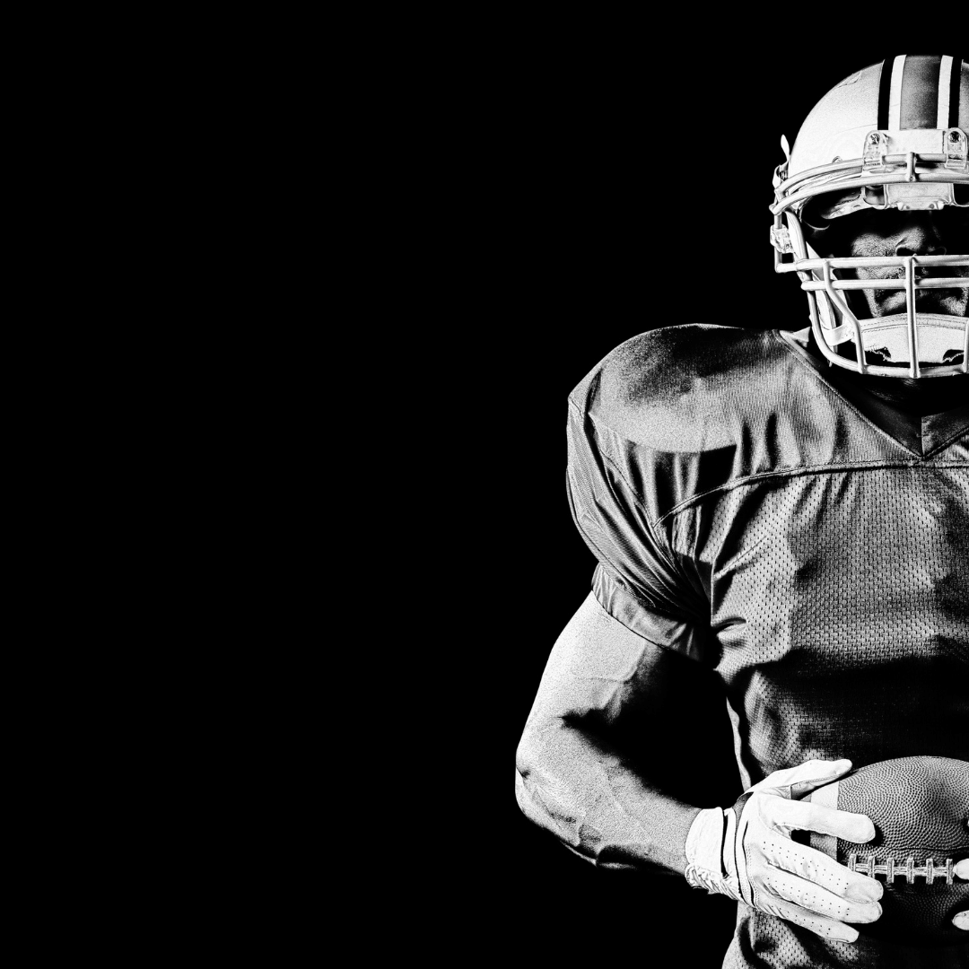 This image of a football player could represent the mental game of football. Sports psychology is something someone at water's edge counseling can help you with in Savannah GA