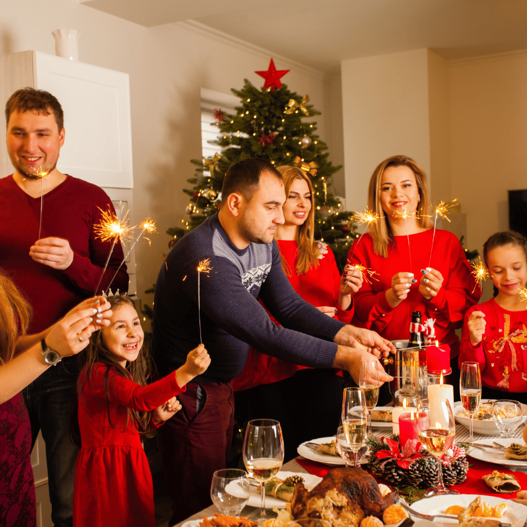 Family during the holidays practicing inclusivity that a Water's Edge Counseling clinician could facilitate in 31401