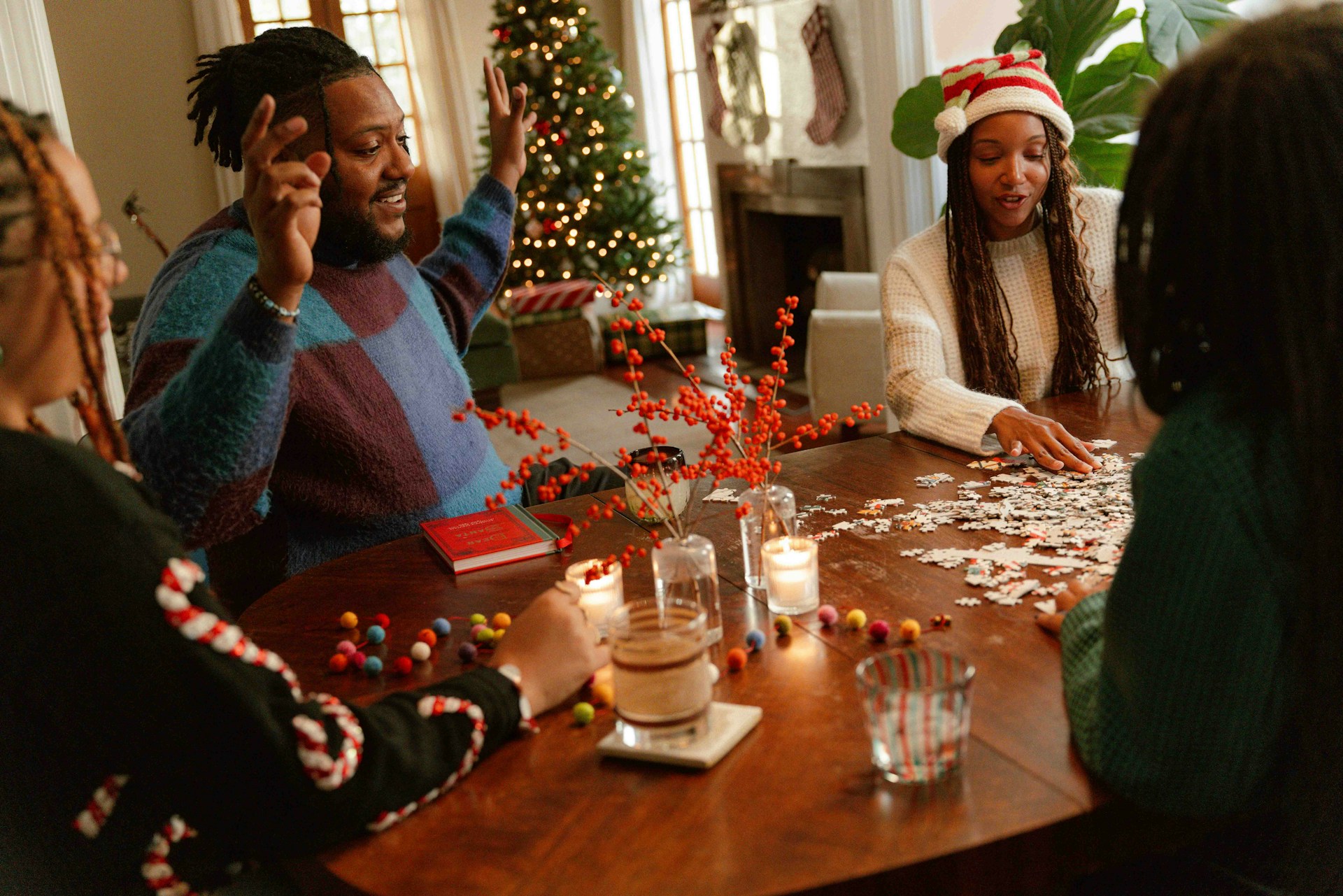 family at home during holidays